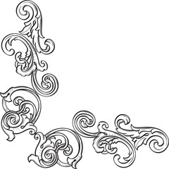 Vintage swirl corner