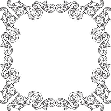 Fine art frame is isolated on white