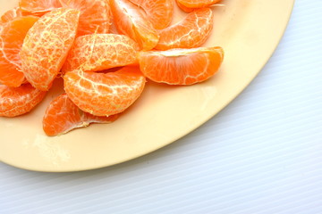 Naklejka na ściany i meble Orange Fruit in dish