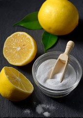 Lemon and baking soda for face scrub