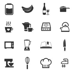 Food and kitchen icons set