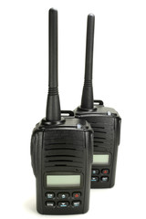 Portable walkie-talkie isolated on a white background