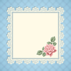 Vintage card with lace doily
