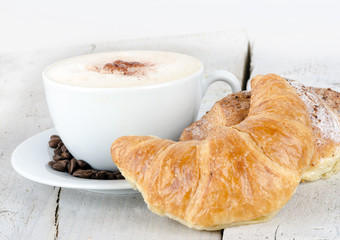 Good morning, enjoy your breakfast : Croissants and latte macchiato :)