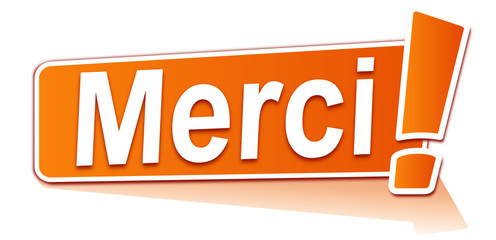 merci sur étiquette orange