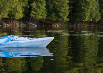 Kayak on a Calm Bay in Summertime