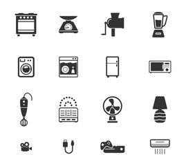 Home applicances simply icons