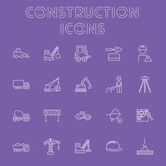 Construction icon set.