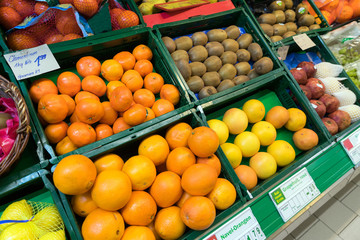 Supermarket / Various fruit in a supermarket