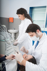 Fototapeta premium dentist and patient