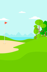 Fototapeta premium Background of golf field.