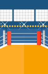 Background of boxing ring.