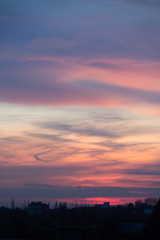 Golden sunset in London, United Kingdom skyline
