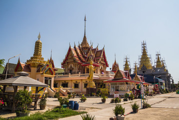 bangkok in the temple thailand abstract cross colors roof wat palaces asia sky and colors