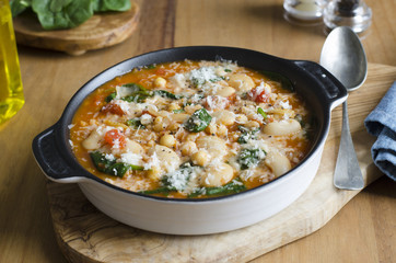 Butter bean and pearl barley soup