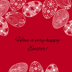 Easter card with a eggs