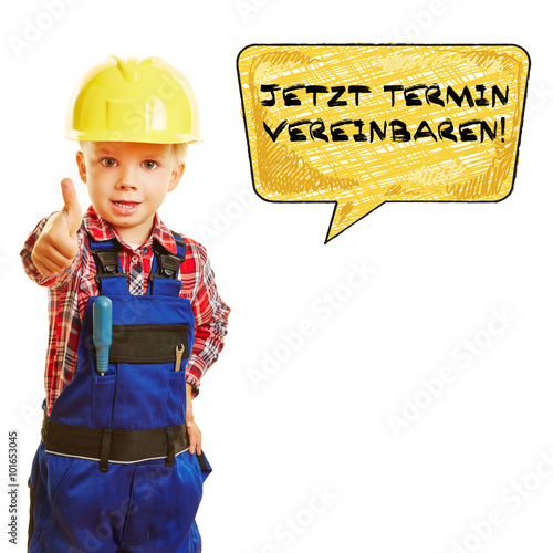 "Termin vereinbaren mit Handwerker" Stockfotos und lizenzfreie Bilder