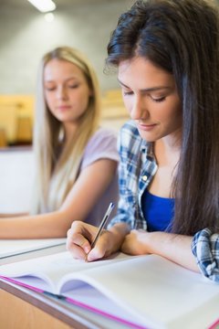 Two Serious Students Working Together