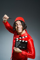 Man wearing red fez hat