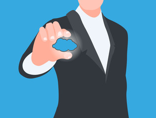 work in the cloud concept