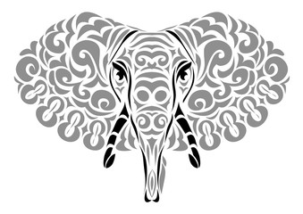 Elefant - Tribal - Grafik - Illustration - Freisteller