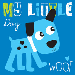 my little dog vector illustration