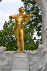 Johann Strauss II bronze memorial from Vienna Stadtpark  © lucazzitto