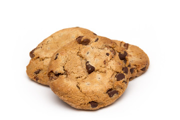 Cookies auf weißem Hintergrund