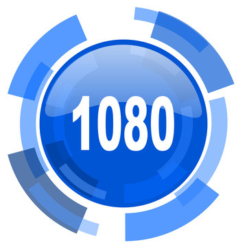 1080 blue glossy circle modern web icon