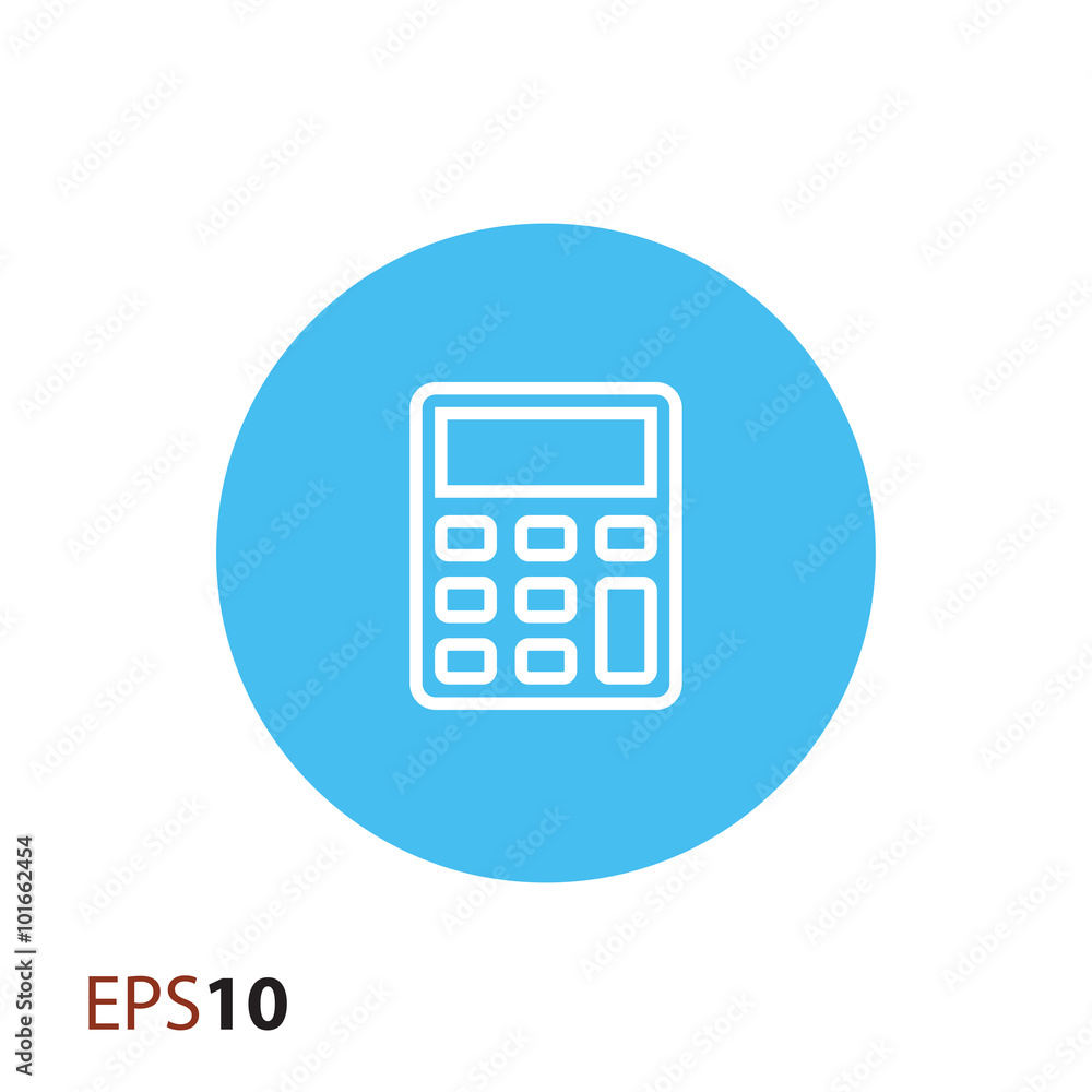 Poster calculator icon for web and mobile