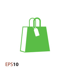 Paper bag with price tag icon for web and mobile