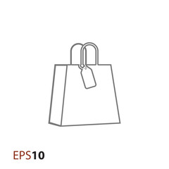 Paper bag with price tag icon for web and mobile
