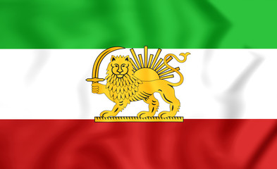 Flag of Iran (1964-1980). Old Lion and Sun Flag. - 101663482
