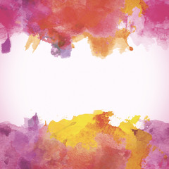 Orange and Pink Paper Watercolor Backdrop with colorful blobs