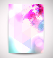 triangular background with light pink and blue colors
