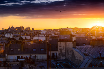 La défense vue des toit de Paris 