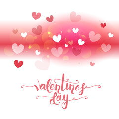 Fototapeta na wymiar Hand sketched Valentine's Day text as Valentine's Day logotype,