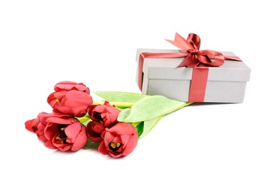 Gift with  flowers