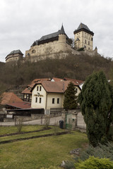 Fototapeta na wymiar Royal gothic castle Karlstejn, Seat of the king Charles IV, near Prague, Czech republic