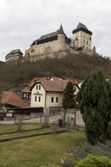 Royal gothic castle Karlstejn, Seat of the king Charles IV, near Prague, Czech republic