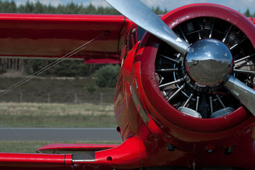Doppeldecker Propeller Zylindermotor