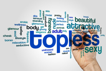 Topless word cloud concept