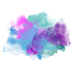 Design of Beauty Watercolor Splash for various decor. Paper.