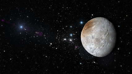 Planet Pluto in outer space. Elements of this image furnished by NASA