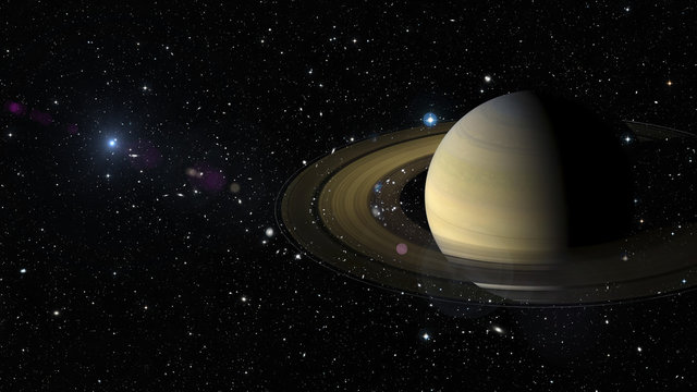 Fototapeta Planet Saturn in outer space. Elements of this image furnished by NASA