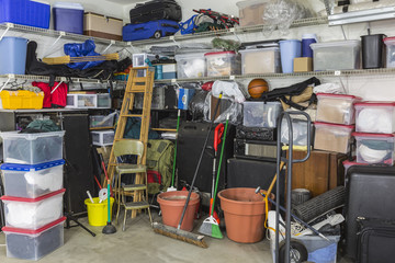 Messy Packed Garage