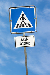 Schild 80 - Asylantrag