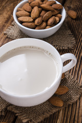 Obraz na płótnie Canvas Portion of Almond Milk