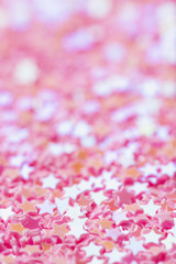 Pink giltter bokeh abstract background