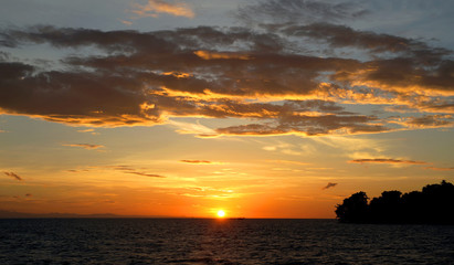 beautiful sunrise over the sea